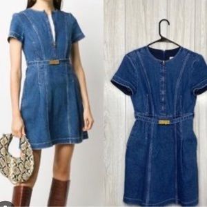 ⭐️NWT⭐️TORY BURCH Nadia Denim Mini Dress size 4